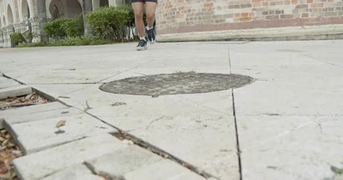 A man jump - low angle shoot Video stock 146096514