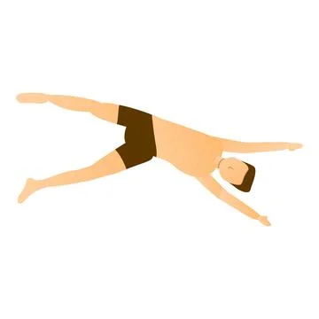 Man jump in pool icon, cartoon style Stock Illustration