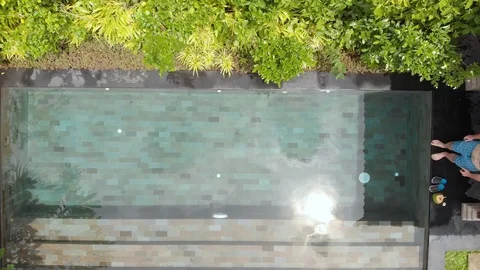 Man jump in swimming pool. Stock Footage 103616133