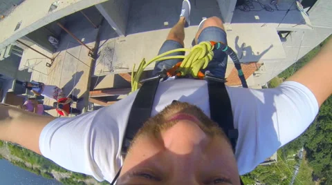 Man jumping back down Stock Footage 40553431