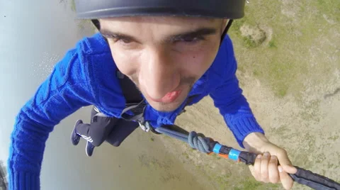 Man jumping back Stock Footage 47822192