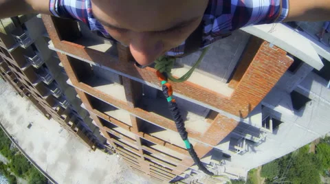 Man jumping face down, arms spread Stock Footage 40551145