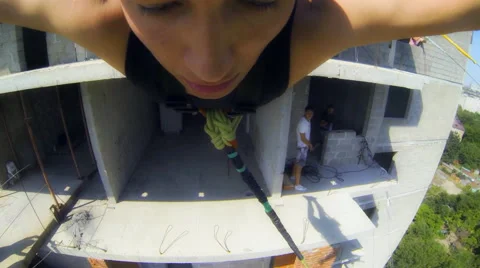 Man jumping facing forward with the coup Stock Footage 40551138