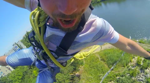 Man jumping from Gopro   Hero 3 Stock Footage 40553489