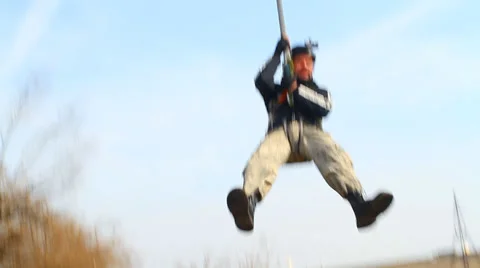 Man jumping headfirst Stock Footage 37220382