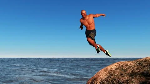 Man jumping Stock Illustration