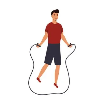 Man jumping lasso vector design Stock Illustration
