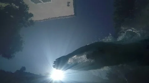 A man jumping in the pool 스톡 동영상 65064526