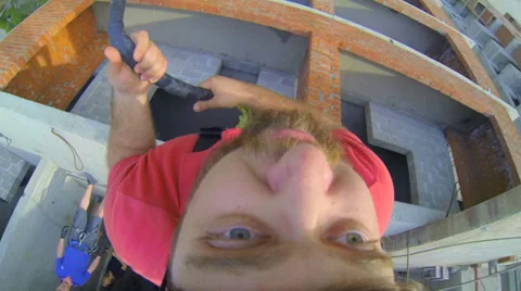 Man jumping from a skyscraper headfirst Stock Footage 38187952