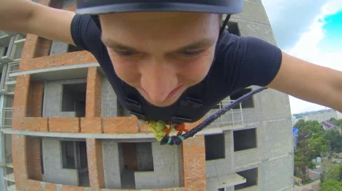 Man jumping with a smile Stock Footage 48351865