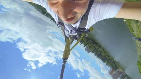 Man jumping with a smile Stock Footage 48373498
