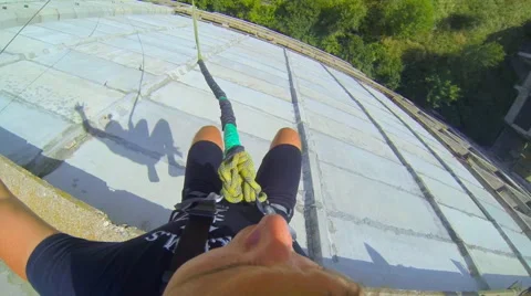 Man jumping straight down Stock Footage 41430320