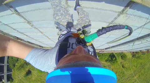 Man jumping, trying to make a coup Stock Footage 41432347