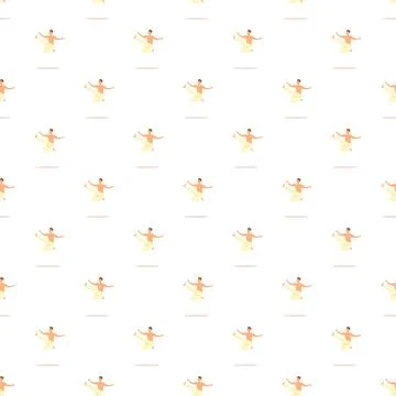 Man jumping in yoga pose seamless pattern Stock Illustration