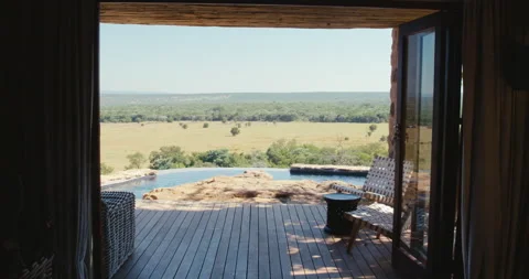 Man jumps into an infity pool Stock Footage 134296936