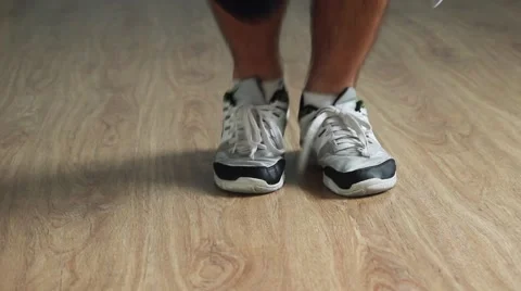 Man jumps on a skipping rope. Stock-Footage 58291490