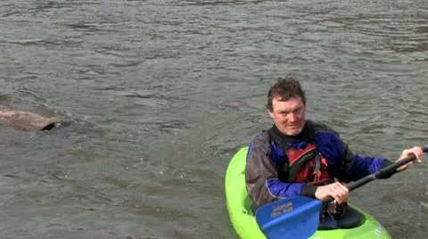 Man on Kayak 9 Stock-Footage 10560538