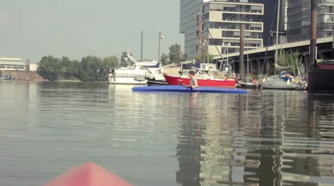 Man on kayak Stock Footage 41595718