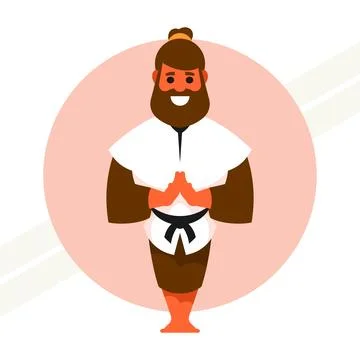 Man-in-a-kimono Stock Illustration