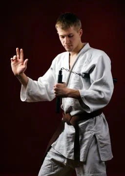 Man in kimono Stock Photos