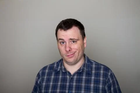 Man kind of smiling Stock Photos
