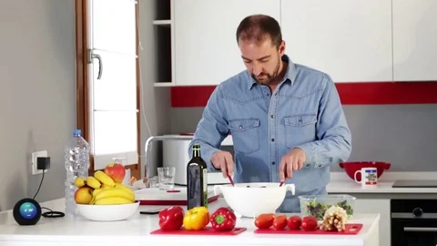 Man in the kitchen Stock Footage 109398266