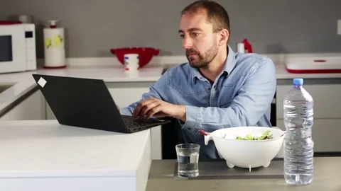 Man in the kitchen Stock Footage 109398738