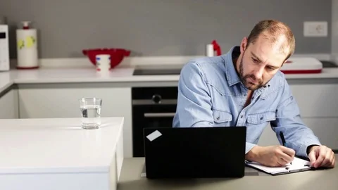 Man in the kitchen Stock Footage 109398961