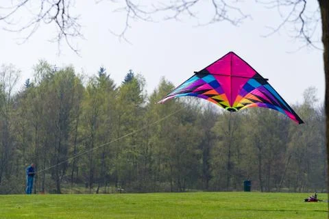 Man with kite Stock Photos