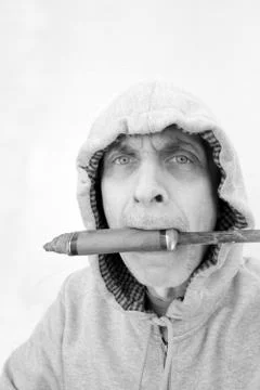 Man With Knife 库存照片