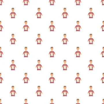 Man knitting hobby creative hand made seamless pattern Illustrazione stock