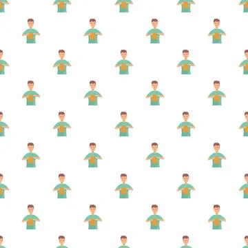 Man knitting hobby seamless pattern illustration background Stock Illustration