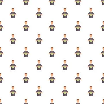 Man knitting seamless pattern hobby and craft background Illustrazione stock