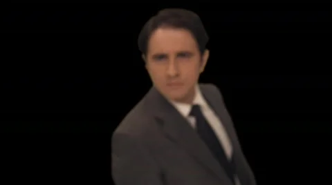 Man knocks on door   to camera version 1 Stock Footage 754741