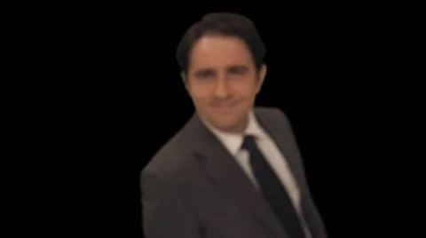 Man knocks on door    to camera version 2 Stock Footage 754745