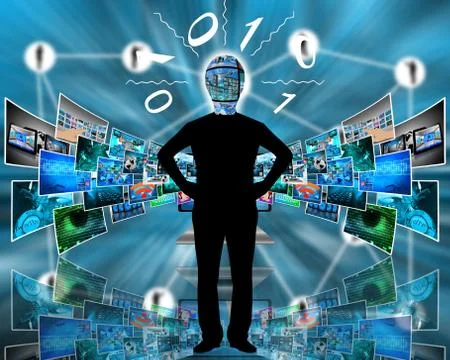 Man lantern Stock Illustration