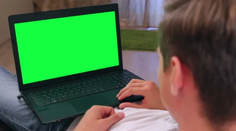Man with laptop close up Stock Footage 56668430