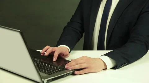 Man With a Laptop Stock Footage 62344622