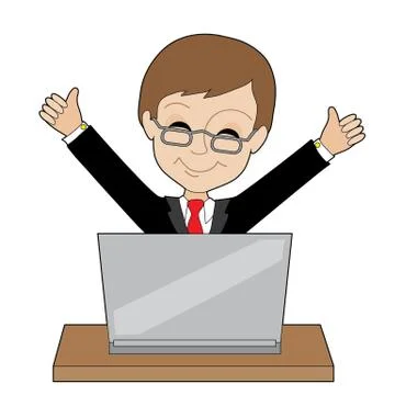 Man Laptop Stock Illustration