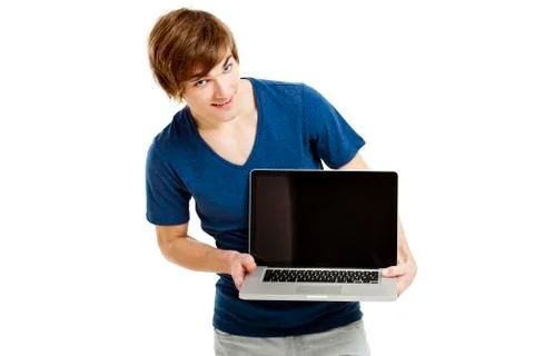 Man with a laptop Stock Photos