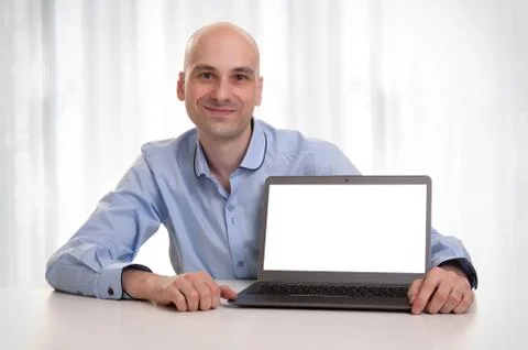 Man with laptop Stock Photos