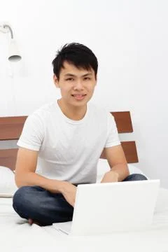 Man with laptop Stock Photos