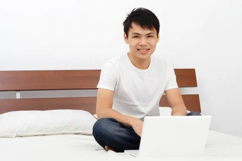 Man with laptop Stock Photos