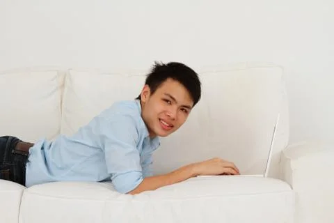 Man with laptop Stock Photos