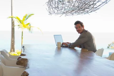 Man with laptop Stock Photos