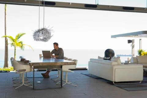 Man with laptop Stock Photos