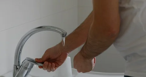 Man lather his hands to avoid virus infection Stock Footage 126890052