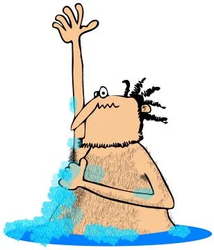 Man lathering up Stock Illustration