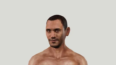 Man with latim aspect without clothes Video stock 120490888