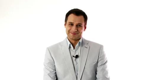 Man laughs and talks Stock Footage 93600444